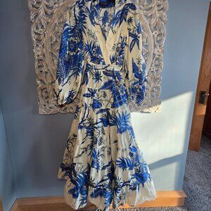 Banana Republic Stampa Cotton Wrap Dress (with pockets!) Size Small